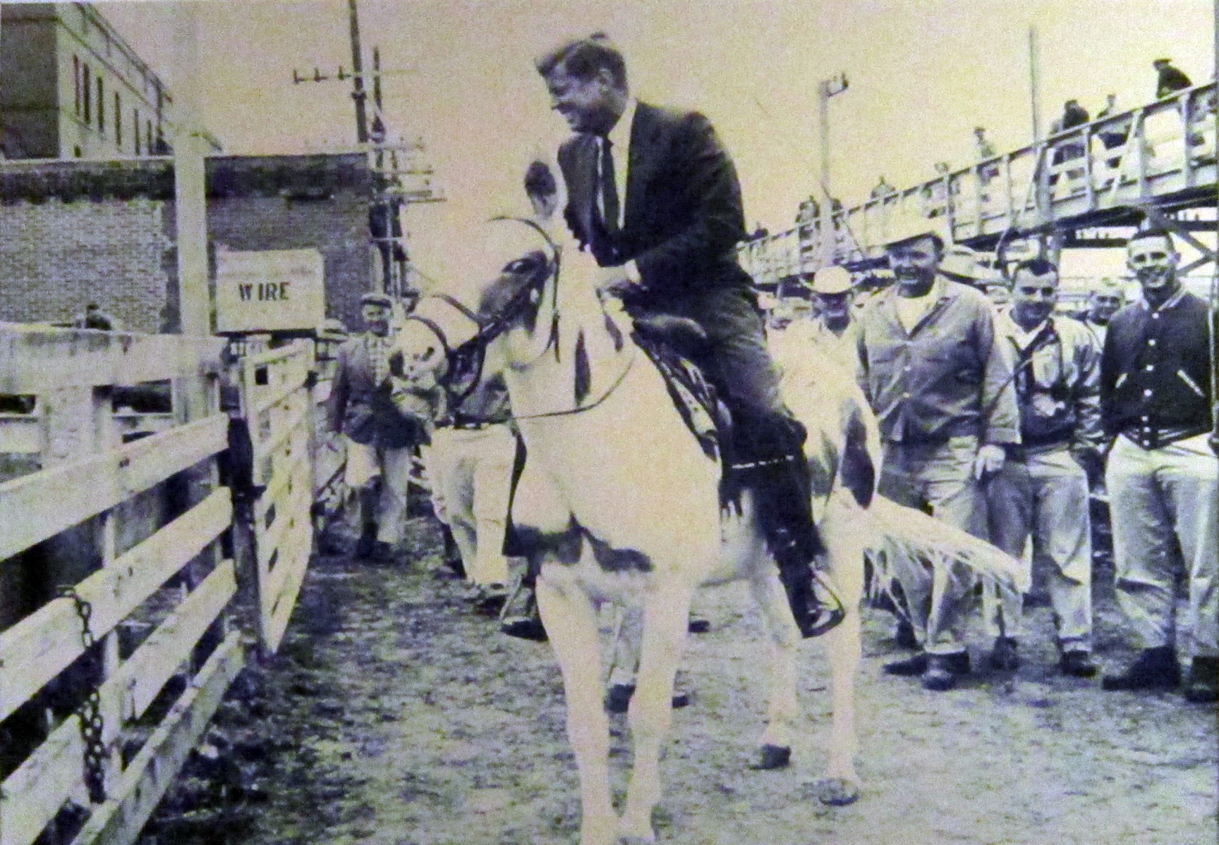 John F. Kennedy at the stockyards
